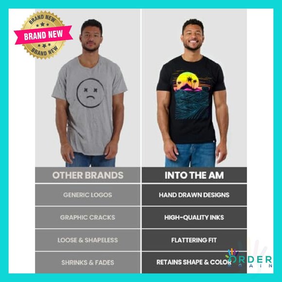 Men's Graphic Tee Premium Short Sleeve Unique Artwork Ultra-Soft Fit - Picture 6 of 8